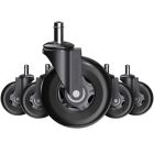 Комплект 5шт прогумованих роликів ADAPWORK CASTORS 65 Чорний (106935883)