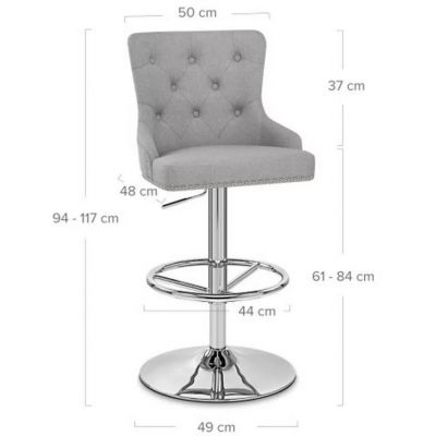 Барный стул City Velour Серый (84512447) дешево