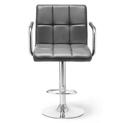 Барный стул HATTA Dublin Arm Chrome Eco Темно-серый (44512982) дешево