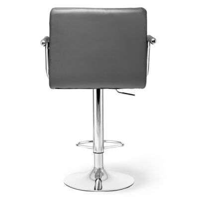 Барный стул HATTA Dublin Arm Chrome Eco Темно-серый (44512982) с доставкой