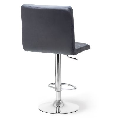Барный стул HATTA Dublin Chrome Velvet Темно-серый (44527697) с доставкой