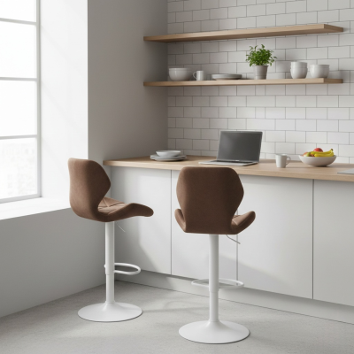 Барный стул HATTA Astra new White Velvet Темно-коричневый (44524153) недорого