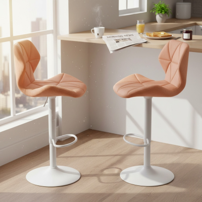 Барный стул HATTA Astra new White Velvet Терракотовый (441205781) недорого