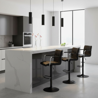 Барний стілець HATTA Dublin Arm Black Eco Чорний (44515271) недорого