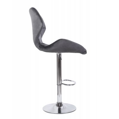 Барный стул HATTA Astra new Chrome Velvet Темно-серый (44479157) с доставкой