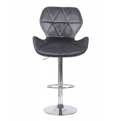 Барный стул HATTA Astra new Chrome Velvet Темно-серый (44479157) дешево