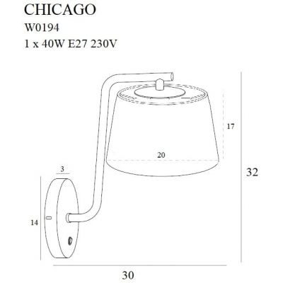 Бра Chicago Black (118865782) недорого