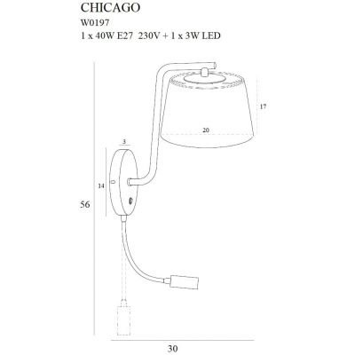 Бра Chicago II LED White (118865799) недорого