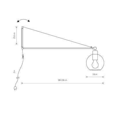 Бра Crane Черный (109727572) дешево