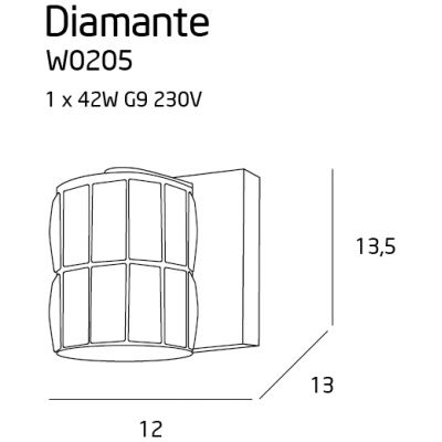 Бра DIAMANTE I Chrome (118865925) недорого