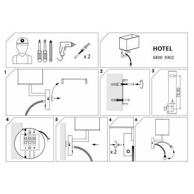 Бра Hotel I LED Белый (109727500) недорого