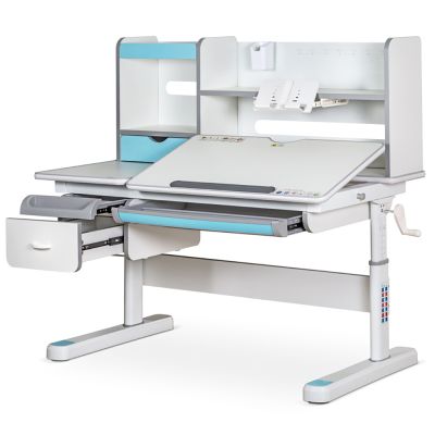 Дитячий стіл Mealux Florida Multicolor 120х64 Білий, Блакитний (111470431)