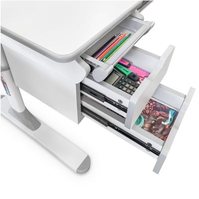 Детский стол Mealux Hamilton Multicolor Lite 120х66 Белый, Серый (111470319) с доставкой