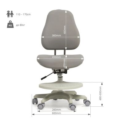 Дитяче крісло Cubby Paeonia Grey (1771478534) с доставкой