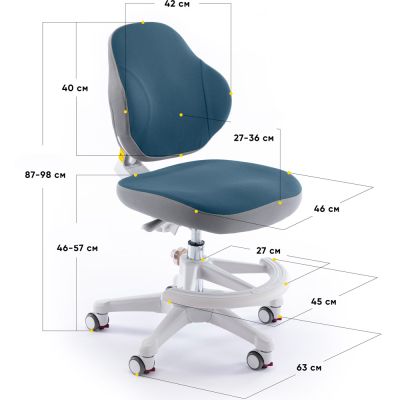 Дитяче крісло Evo-Kids Mio Classic Y-405 Темно-синий, Білий (111470105) недорого