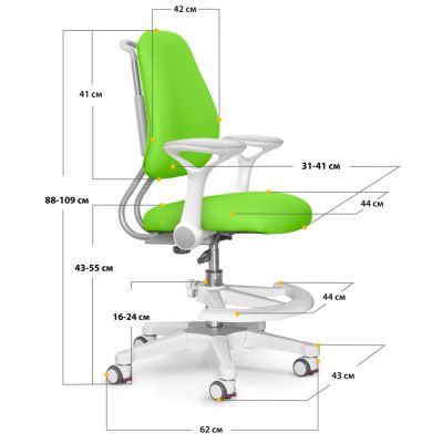 Дитяче крісло ErgoKids Mio Ergo Y-507 Зелений, Білий (111011672) недорого