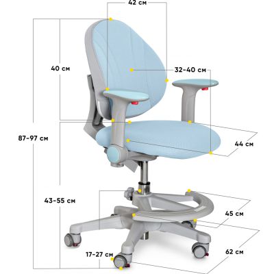 Дитяче крісло Evo-kids Mio Y-407 Блакитний, Сірий (111469945) недорого