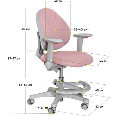 Дитяче крісло Evo-kids Mio Y-407 Темно-рожевий, Сірий (111469942) недорого