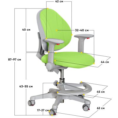 Дитяче крісло Evo-kids Mio Y-407 Зелений, Сірий (111469944) недорого