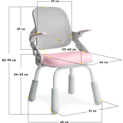 Дитяче крісло Mealux Neo Air Static Y-306 Рожевий, Білий (111469977) недорого