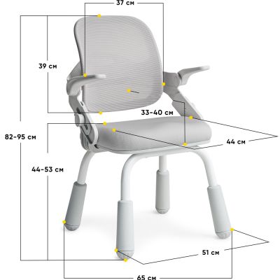 Дитяче крісло Mealux Neo Air Static Y-306 Сірий, Білий (111469978) недорого