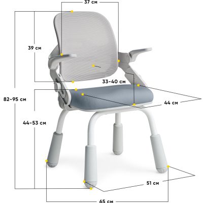 Дитяче крісло Mealux Neo Air Static Y-306 Темно-синий, Білий (111469976) недорого