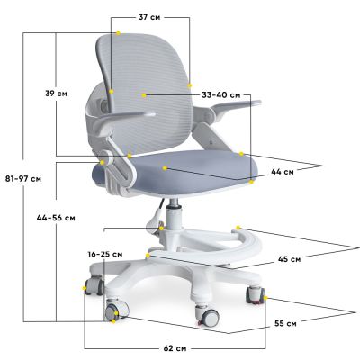 Дитяче крісло Mealux Neo Air Y-308 Темно-синий, Білий (111469934) недорого