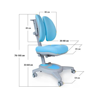 Дитяче крісло Mealux Onyx Duo Блакитний, Сірий (111012286) дешево