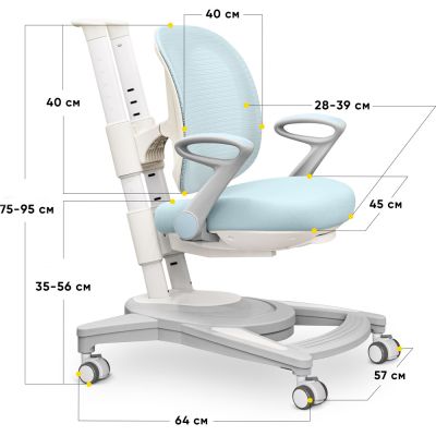 Дитяче крісло Mealux Sigma Air Y-118 Синій, Білий (111011693) недорого