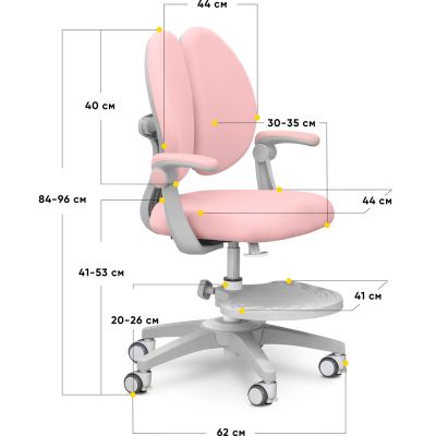 Дитяче крісло Mealux Sprint Duo Y-412 Рожевий, Сірий (111470128) недорого