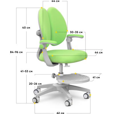 Дитяче крісло Mealux Sprint Duo Y-412 Зелений, Сірий (111470131) недорого