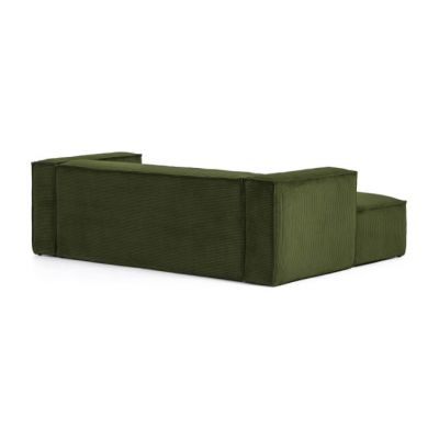 Диван BLOK 2-місний з лівим шезлонгом 240 см Зелений (90724120) с доставкой