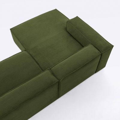 Диван BLOK 3-местный с левым шезлонгом Зеленый (90724067) дешево