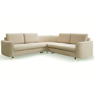 Диван угловой раскладной Laren с ящиком Left Retro bliss 03, Золотой (1321270735)