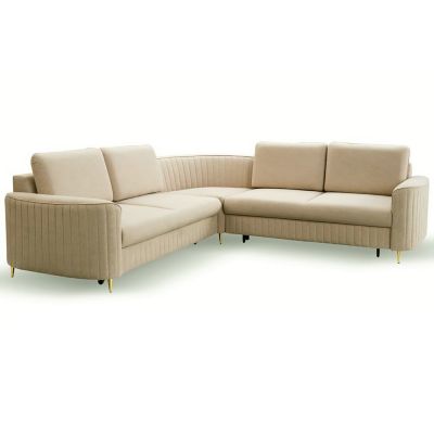 Диван угловой раскладной Laren с ящиком Left Retro bliss 03, Золотой (1321270735) недорого