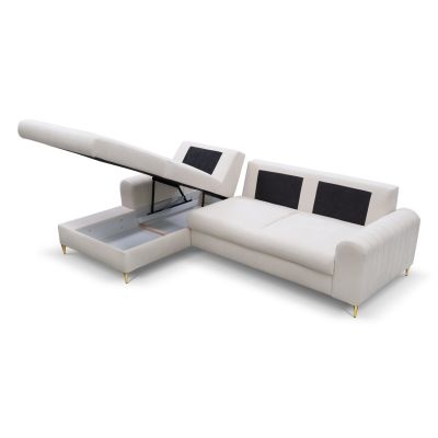 Диван угловой раскладной MONACO Left Loft-01-Cream, Золотой (1321486036) дешево