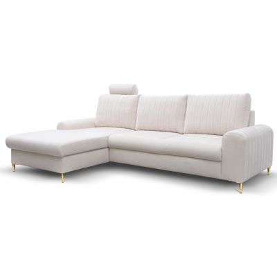 Диван угловой раскладной MONACO Left Loft-01-Cream, Золотой (1321486036)