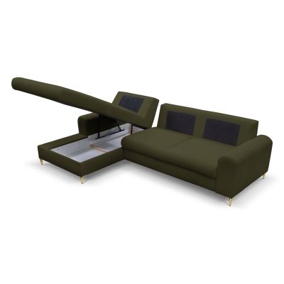 Диван угловой раскладной MONACO Left Loft-10-Olive, Золотой (1321486021) дешево