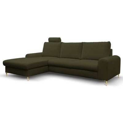 Диван угловой раскладной MONACO Left Loft-10-Olive, Золотой (1321486021)