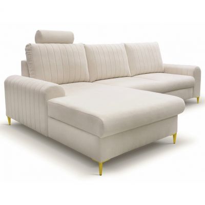 Диван угловой раскладной MONACO Left Velluto 2 Beige, Золотой (1321270337) недорого