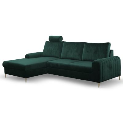 Диван угловой раскладной MONACO Left Velluto 27 Jungle Green, Золотой (1321270355)