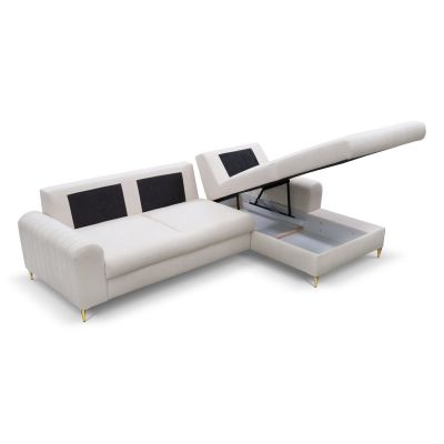 Диван угловой раскладной MONACO Right Loft-01-Cream, Золотой (1321486084) дешево