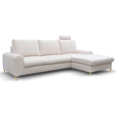 Диван угловой раскладной MONACO Right Loft-01-Cream, Золотой (1321486084)