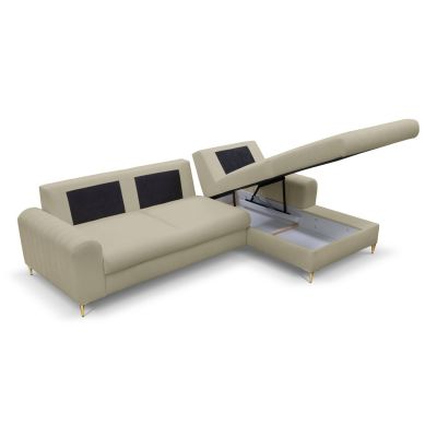 Диван угловой раскладной MONACO Right Loft-02-Beige, Золотой (1321486061) дешево