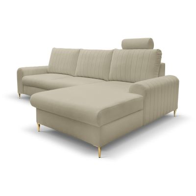 Диван угловой раскладной MONACO Right Loft-02-Beige, Золотой (1321486061) недорого