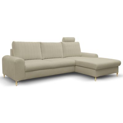 Диван угловой раскладной MONACO Right Loft-02-Beige, Золотой (1321486061)
