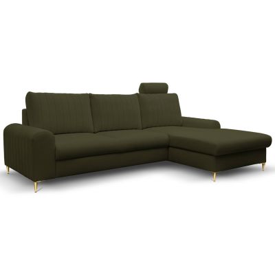 Диван угловой раскладной MONACO Right Loft-10-Olive, Золотой (1321486069)