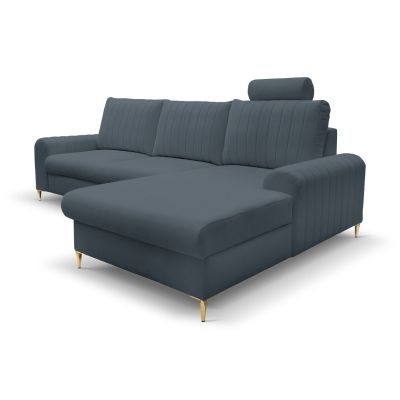 Диван угловой раскладной MONACO Right Loft-14-Denim, Золотой (1321486073) недорого