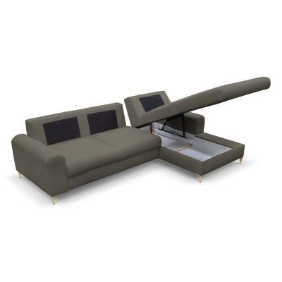 Диван угловой раскладной MONACO Right Loft-22-Iron, Золотой (1321486081) дешево