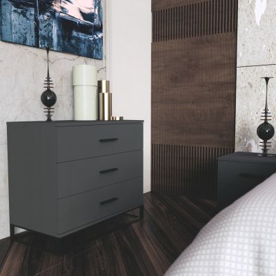 Комод Asсet 800 ДСП Графит (93515206) недорого